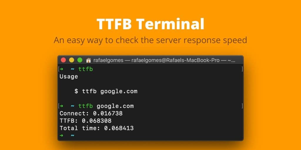 Check quickly the TTFB via terminal